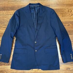 J Crew Ludlow Suit Jacket Mens 41R Slim Fit Navy Blue Double Vented Blazer